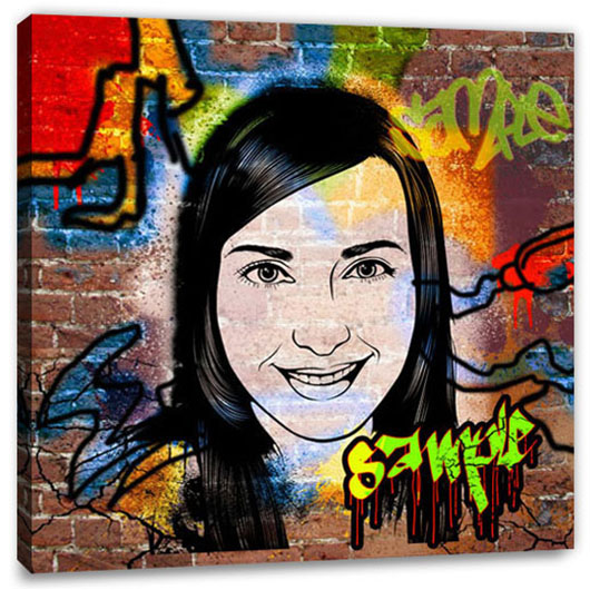 Bild von pop art graffiti grajpg | Individuelle 🎁 persönliche 🎁 personalisierte Geschenke bedruckt ▪ bestickt ▪ graviert