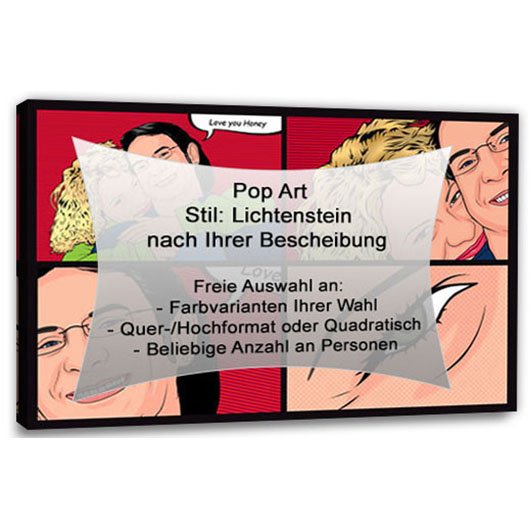 Bild von pop art lichtenstein eigenejpg | Individuelle 🎁 persönliche 🎁 personalisierte Geschenke bedruckt ▪ bestickt ▪ graviert