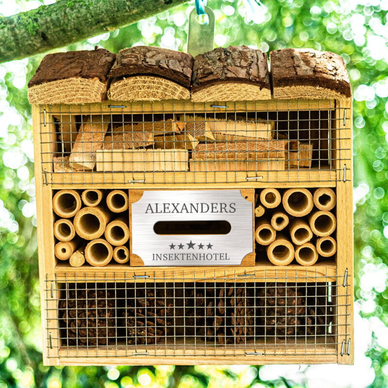 Bild von   insektenhaus mit personalisierjpg | Individuelle 🎁 persönliche 🎁 personalisierte Geschenke bedruckt ▪ bestickt ▪ graviert