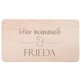 Bild von   fruehstuecksbrett hier muemmeljpg | Individuelle 🎁 persönliche 🎁 personalisierte Geschenke bedruckt ▪ bestickt ▪ graviert