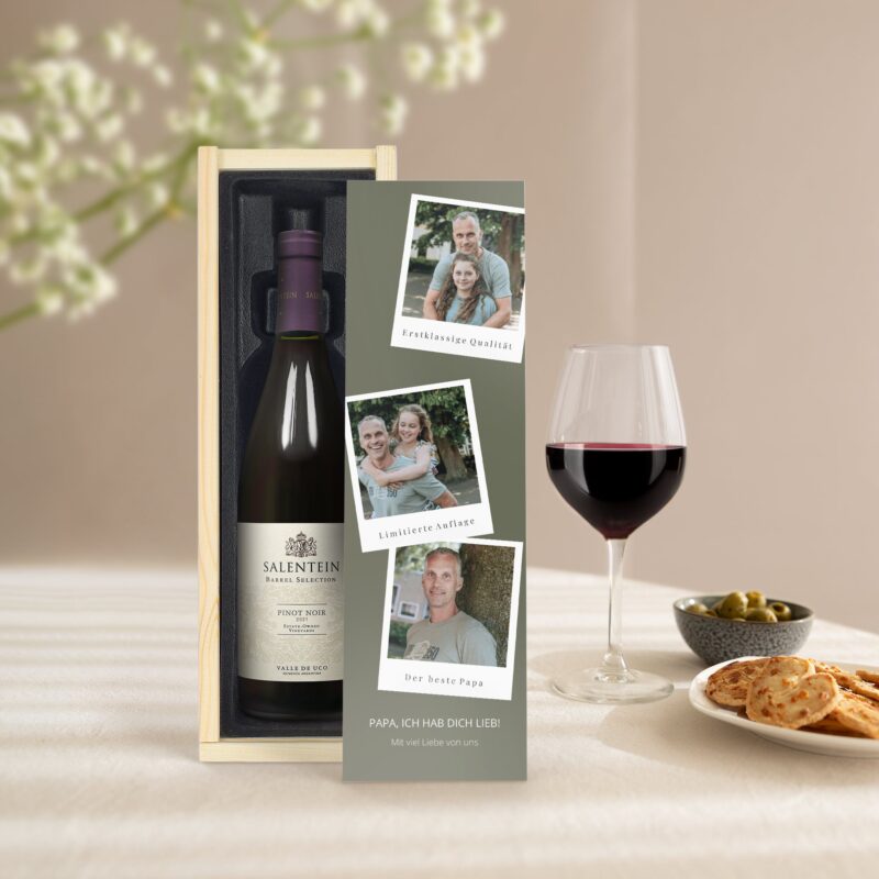 Bild von wein in holzkiste salenteinjpg | Individuelle 🎁 persönliche 🎁 personalisierte Geschenke bedruckt ▪ bestickt ▪ graviert