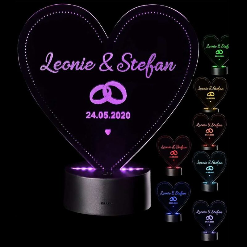 Bild von led motivlampe personalisierjpg | Individuelle 🎁 persönliche 🎁 personalisierte Geschenke bedruckt ▪ bestickt ▪ graviert