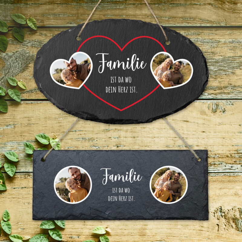 Bild von   schiefertafel familie mitjpg | Individuelle 🎁 persönliche 🎁 personalisierte Geschenke bedruckt ▪ bestickt ▪ graviert