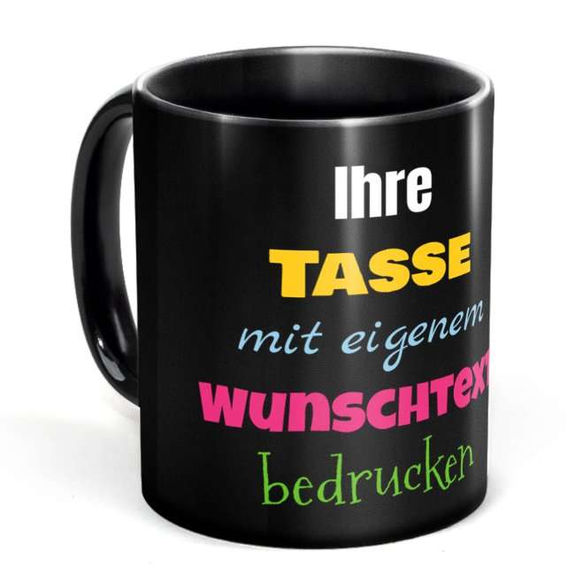 Bild von   schwarze tasse selbst gestaltejpg | Individuelle 🎁 persönliche 🎁 personalisierte Geschenke bedruckt ▪ bestickt ▪ graviert