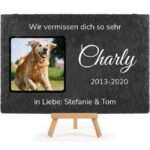 Bild von hunde schiefersteinplatte mitjpg | Individuelle 🎁 persönliche 🎁 personalisierte Geschenke bedruckt ▪ bestickt ▪ graviert