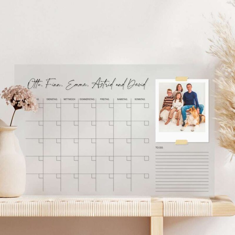 Bild von   hipper familienplaner mit fotojpg | Individuelle 🎁 persönliche 🎁 personalisierte Geschenke bedruckt ▪ bestickt ▪ graviert