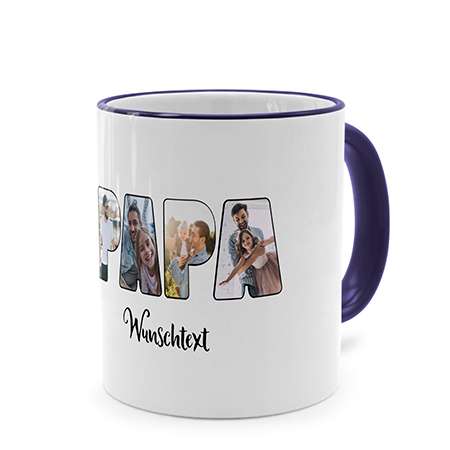 Bild von bester papa tasse dunkelblaujpg | Individuelle 🎁 persönliche 🎁 personalisierte Geschenke bedruckt ▪ bestickt ▪ graviert