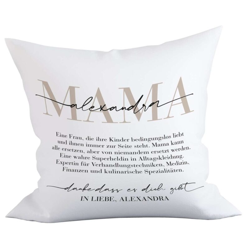 Bild von mama kissenbezug baumwolle mijpg | Individuelle 🎁 persönliche 🎁 personalisierte Geschenke bedruckt ▪ bestickt ▪ graviert