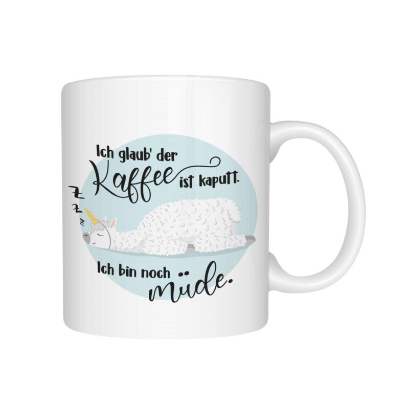 Bild von alpaka tasse kaffee ist kaputtjpg | Individuelle 🎁 persönliche 🎁 personalisierte Geschenke bedruckt ▪ bestickt ▪ graviert