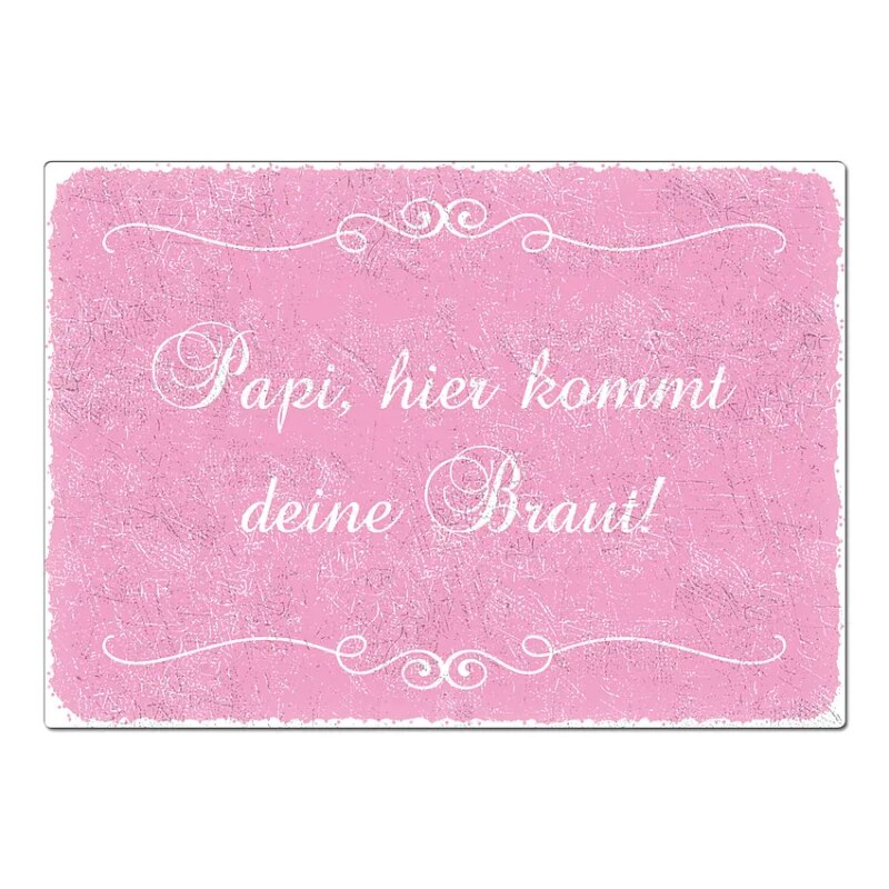 Bild von schild hier kommt deine bjpg | Individuelle 🎁 persönliche 🎁 personalisierte Geschenke bedruckt ▪ bestickt ▪ graviert