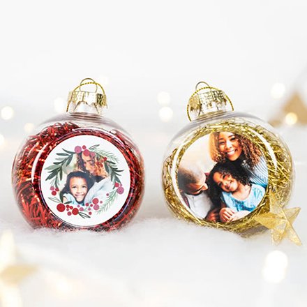 Bild von set weihnachtskugeln personalijpg | Individuelle 🎁 persönliche 🎁 personalisierte Geschenke bedruckt ▪ bestickt ▪ graviert