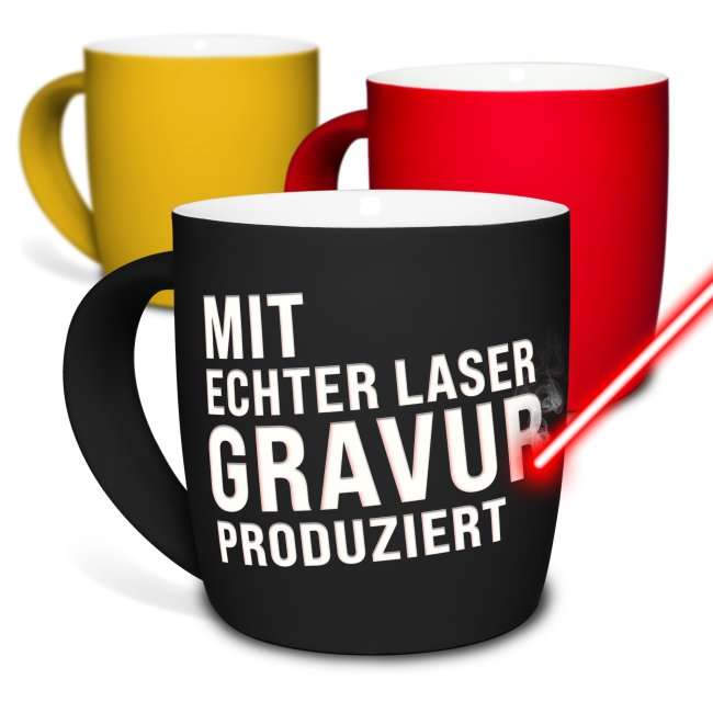 Bild von gummierte keramik tasse mit grjpg | Individuelle 🎁 persönliche 🎁 personalisierte Geschenke bedruckt ▪ bestickt ▪ graviert