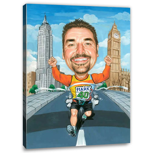 Bild von erstellung karikatur marathonjpg | Individuelle 🎁 persönliche 🎁 personalisierte Geschenke bedruckt ▪ bestickt ▪ graviert