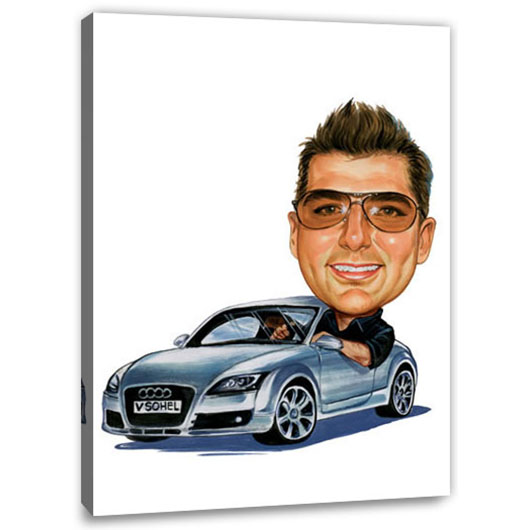 Bild von erstellung karikatur mann im ajpg | Individuelle 🎁 persönliche 🎁 personalisierte Geschenke bedruckt ▪ bestickt ▪ graviert