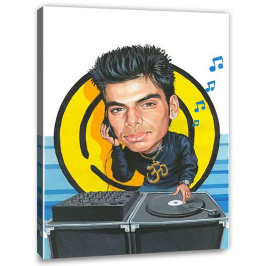 Bild von erstellung karikatur dj im einjpg | Individuelle 🎁 persönliche 🎁 personalisierte Geschenke bedruckt ▪ bestickt ▪ graviert