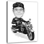 Bild von erstellung karikatur motorradfjpg | Individuelle 🎁 persönliche 🎁 personalisierte Geschenke bedruckt ▪ bestickt ▪ graviert