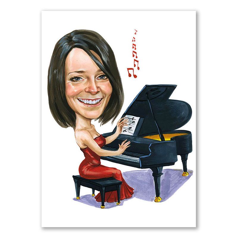 Bild von erstellung karikatur pianistenjpg | Individuelle 🎁 persönliche 🎁 personalisierte Geschenke bedruckt ▪ bestickt ▪ graviert