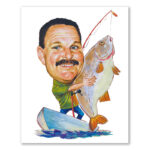 Bild von erstellung karikatur angler mijpg | Individuelle 🎁 persönliche 🎁 personalisierte Geschenke bedruckt ▪ bestickt ▪ graviert