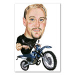 Bild von erstellung karikatur biker mitjpg | Individuelle 🎁 persönliche 🎁 personalisierte Geschenke bedruckt ▪ bestickt ▪ graviert