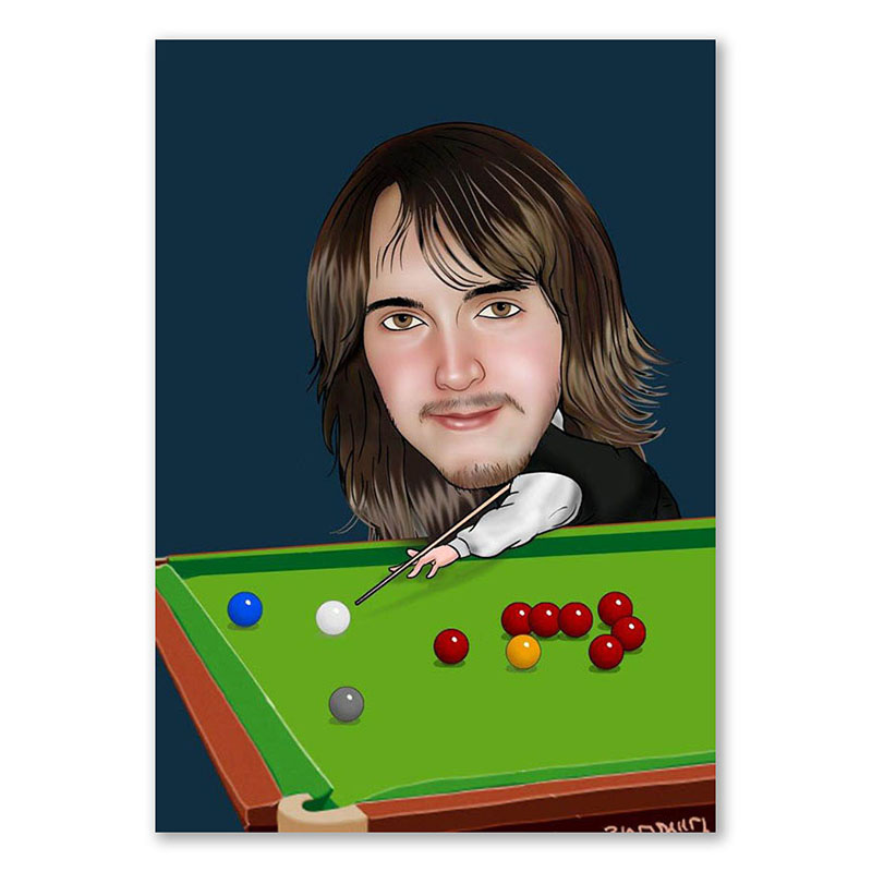 Bild von erstellung karikatur snookerjpg | Individuelle 🎁 persönliche 🎁 personalisierte Geschenke bedruckt ▪ bestickt ▪ graviert