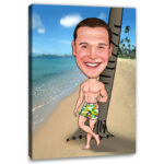 Bild von erstellung karikatur hawaii bejpg | Individuelle 🎁 persönliche 🎁 personalisierte Geschenke bedruckt ▪ bestickt ▪ graviert