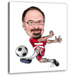 Bild von erstellung karikatur fussballjpg | Individuelle 🎁 persönliche 🎁 personalisierte Geschenke bedruckt ▪ bestickt ▪ graviert