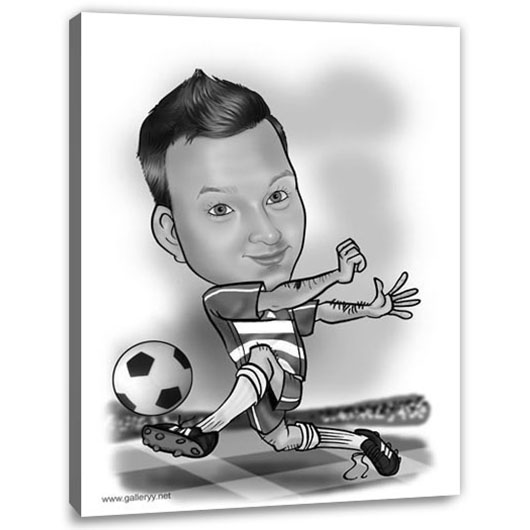 Bild von erstellung karikatur fussballjpg | Individuelle 🎁 persönliche 🎁 personalisierte Geschenke bedruckt ▪ bestickt ▪ graviert