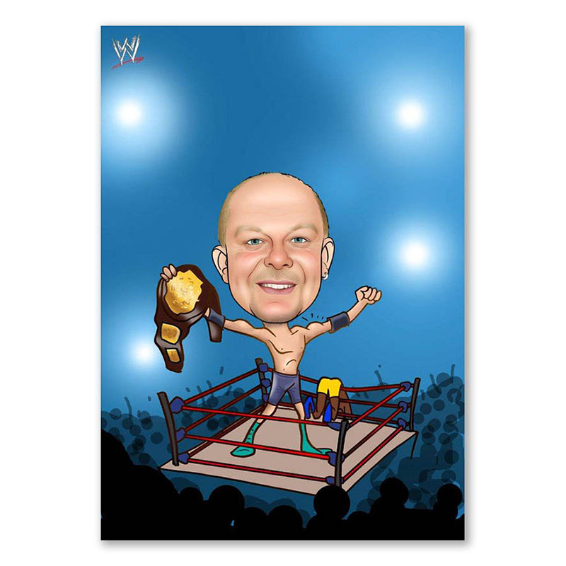 Bild von erstellung karikatur boxchampijpg | Individuelle 🎁 persönliche 🎁 personalisierte Geschenke bedruckt ▪ bestickt ▪ graviert