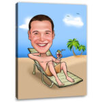 Bild von erstellung karikatur am strandjpg | Individuelle 🎁 persönliche 🎁 personalisierte Geschenke bedruckt ▪ bestickt ▪ graviert