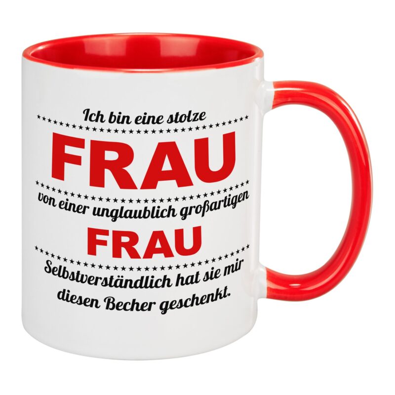 Bild von tasse stolze fraujpg | Individuelle 🎁 persönliche 🎁 personalisierte Geschenke bedruckt ▪ bestickt ▪ graviert