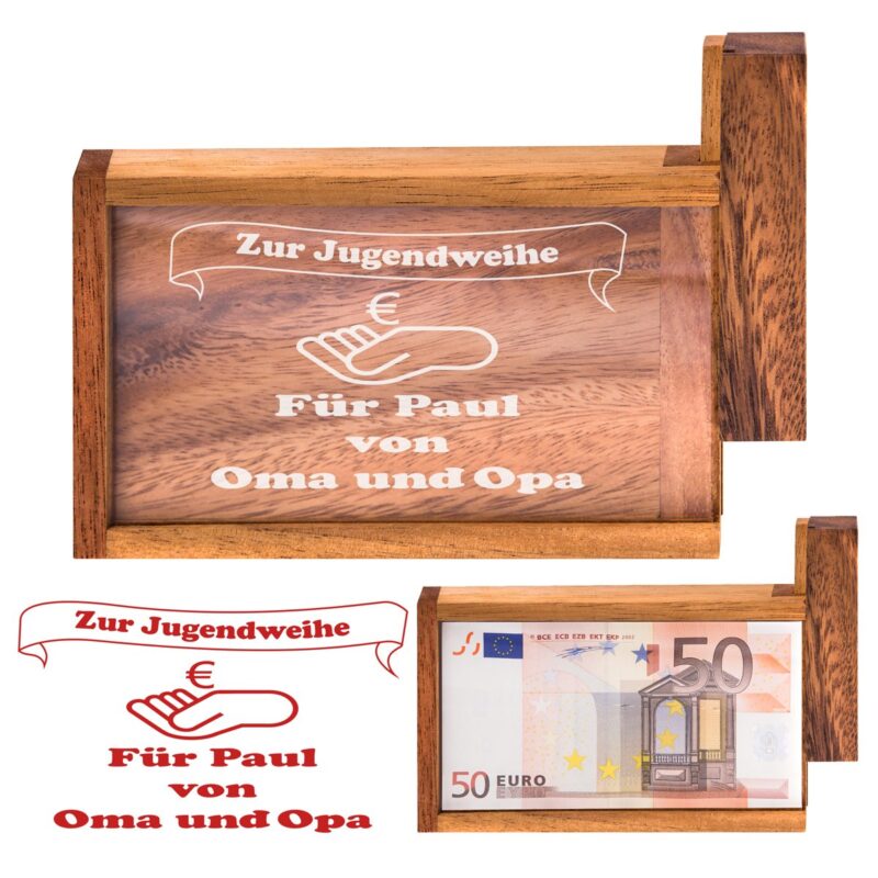 Bild von   magische geldgeschenkebox jujpg | Individuelle 🎁 persönliche 🎁 personalisierte Geschenke bedruckt ▪ bestickt ▪ graviert